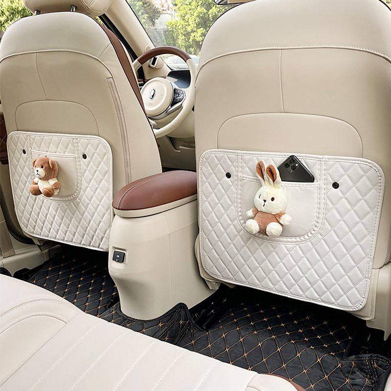 Vehicle Seat Protector Seat Children's Protective Pad Rear Seat Car Seat Back Anti-Dirty Anti-Wear Protection Cute Cartoon Decoration Car seat protection pad car interior accessories