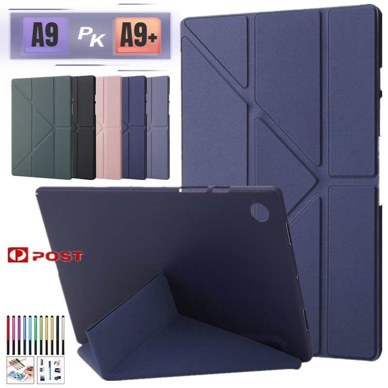เคสซิลิโคน หนัง PU ฝาพับ พับได้ สําหรับ Samsung Galaxy Tab A9 A9+ 8.7 11.0 SM-X110 X115 X117 X210 X216B X218U