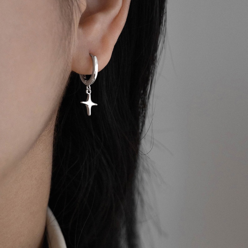 1 คู่ ข้าม ต่างหู สําหรับผู้หญิง แพ้ง่าย หยดดาว ห่วง ต่างหู ชุดเจาะ ต่างหู ชุด เงิน ต่างหู สําหรับเด็ก เครื่องประดับ