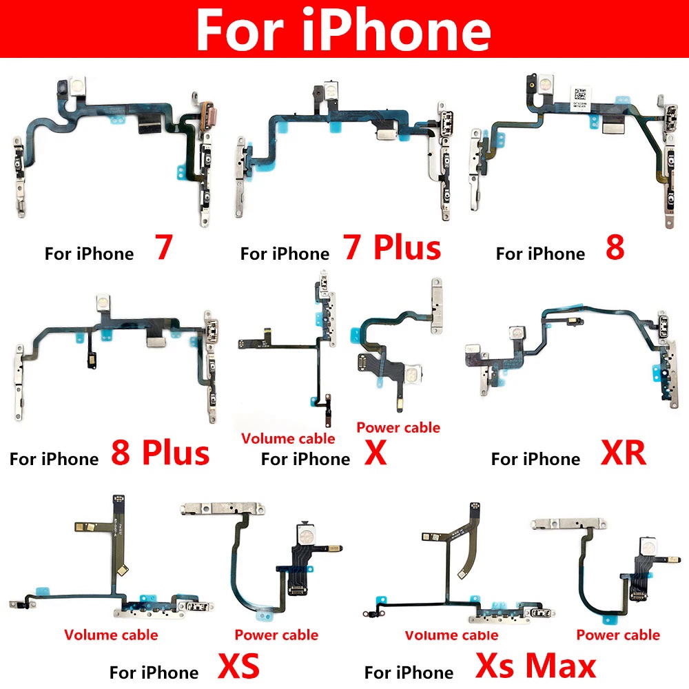แพรเปิด-ปิด on-off สําหรับโทรศัพท์ 7 8 Plus X XR XS Max แพรสวิท แพรปิดเปิดเสียง