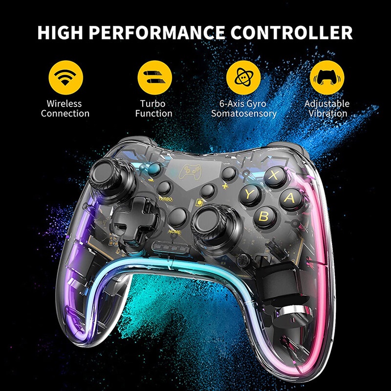 จอย คอนโทรลเลอร์ จอยสติ๊ก จอยเกมส์ ตัวควบคุมเกมคอนโทรลเลอร์ไร้สาย จอยเกมNintendo Switch Pro Joy Game Controller Joystick
