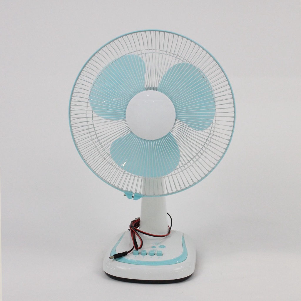 พัดลมคีบแบตเตอรี่12v แบบตั้งโต๊ะ Dc table fan รุ่น12นิ้ว พร้อมส่งในไทย