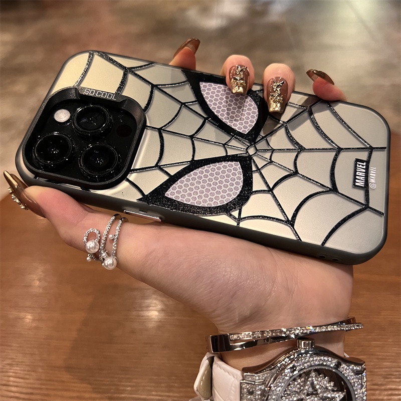 เคสไอโฟน 16/15/14/13/12/11 Pro max Cute SpiderMan ฮาร์ดแมท Compatible Case iPhone 11,12,13,14,15,16,11PM,12PM,13PM,14PM,15PM,16PM