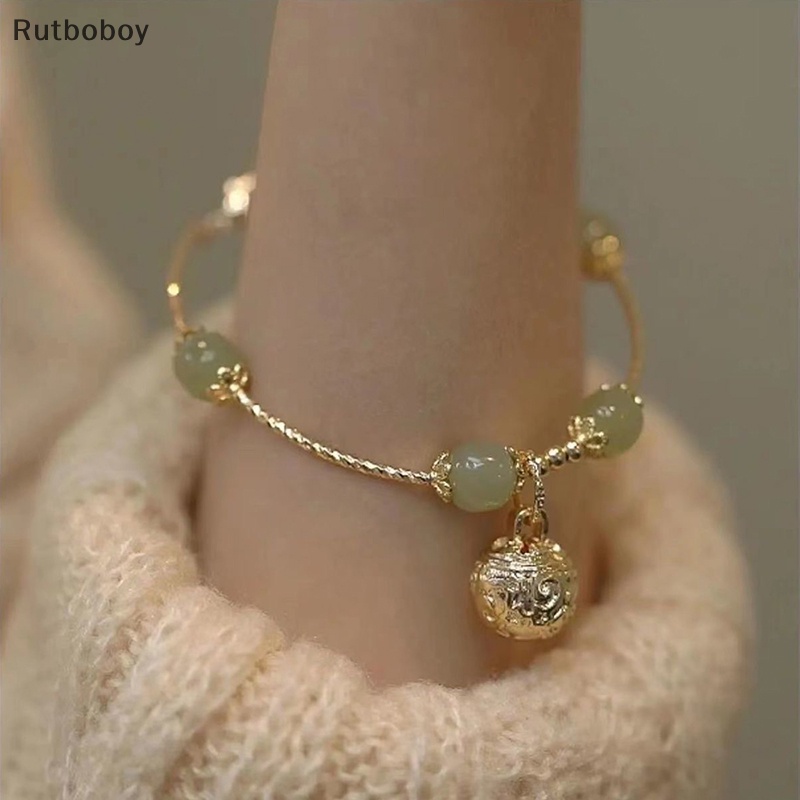 [Rut] Niche Design Hetian Jade Yu Bell สร้อยข้อมือ หยก สําหรับผู้หญิง ของขวัญปีใหม่