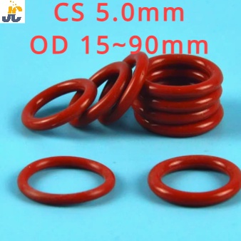 [JC] แหวนยางซิลิโคน โอริง เกรดอาหาร กันน้ํา ทนความร้อนสูง OD15-90 * Cs5.0 มม.