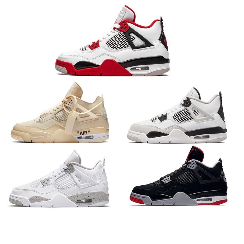 J4 Off-White Beige รองเท้าผ้าใบผู้ชายและผู้หญิง