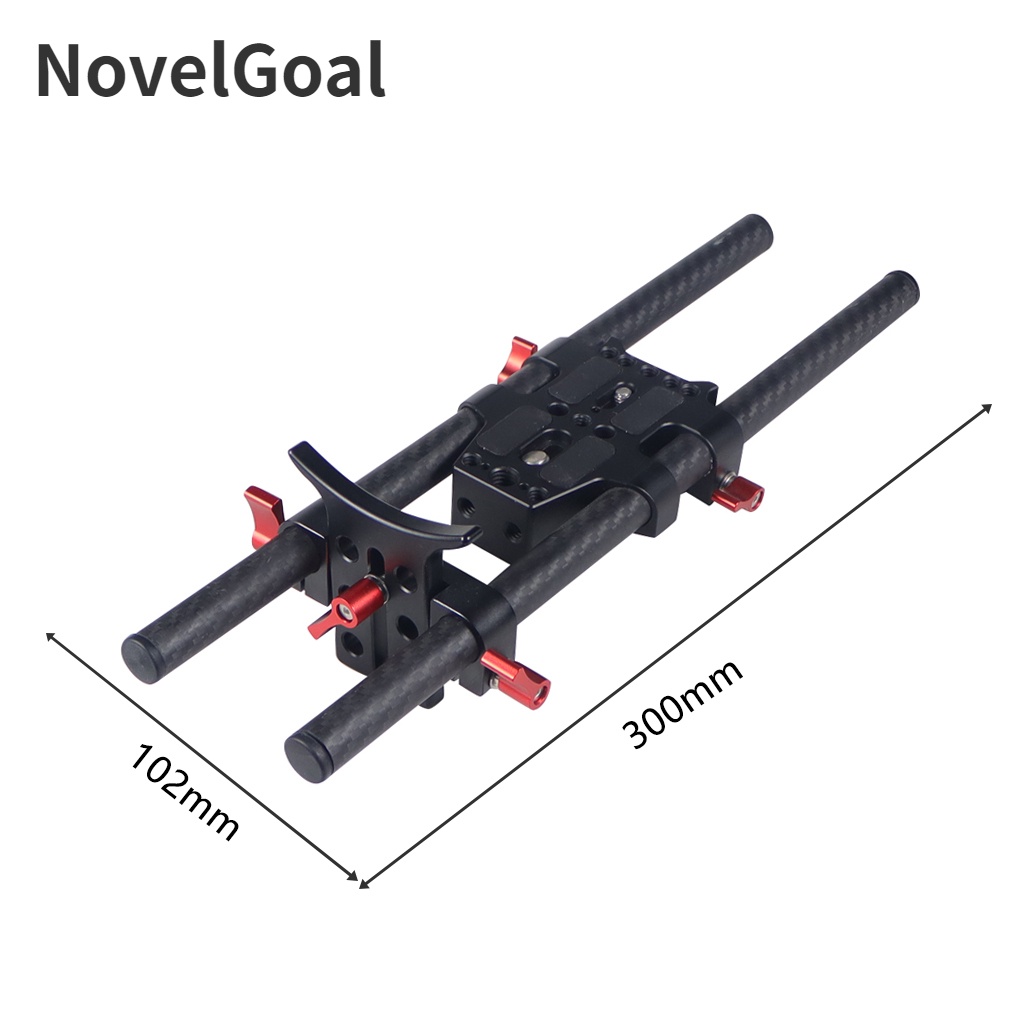 Novelgoal ชุดแผ่นฐานปลดเร็ว พร้อมระบบก้านคู่ 15 มม. สําหรับขาตั้งกล้องถ่ายภาพ