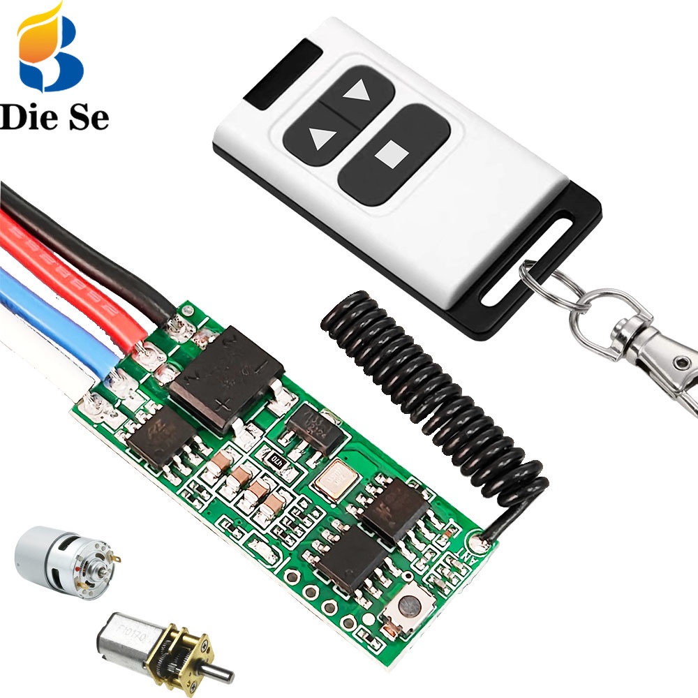 Wenqia ตัวรับสัญญาณรีเลย์มอเตอร์ DC 12V 24V 433MHZ RF สําหรับประตูโรงรถ DIY – โปรปัง