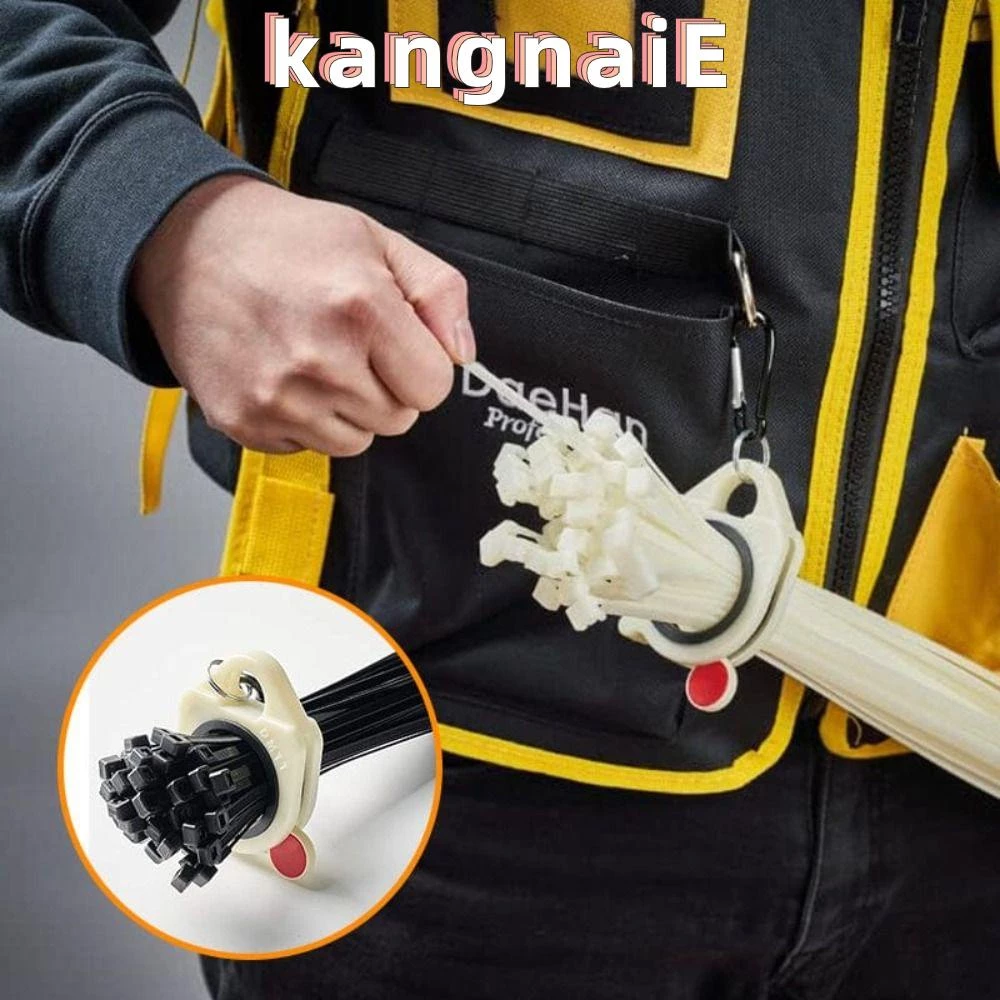 Kangnai ที่เก็บสายเคเบิลไทร์ พลาสติก เรืองแสง แบบพกพา