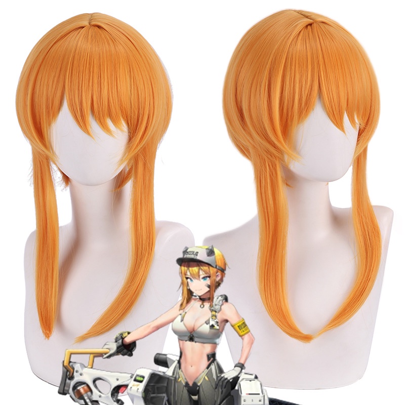 Lord Sungda NIKKE Victory Maxwell cos วิกผม สีส้ม พร้อมหนังศีรษะ