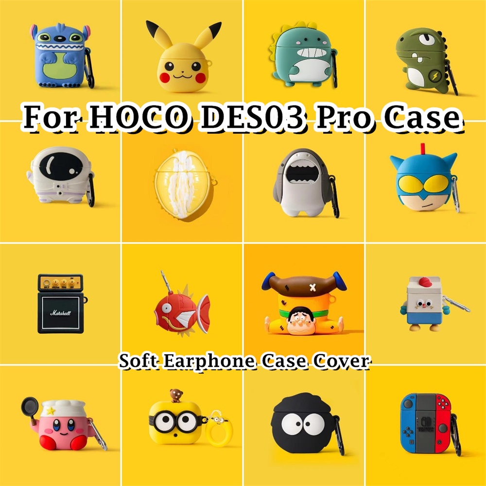 【Case Home】เคสหูฟัง ซิลิโคนนิ่ม ลายการ์ตูน สําหรับ HOCO DES03 Pro NO.1