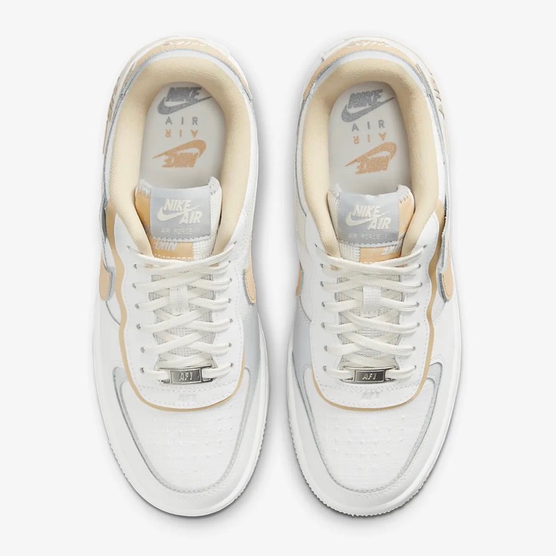 ของแท้ 100% Nike Air Force 1 Shadow White Wolf Grey Sneakers