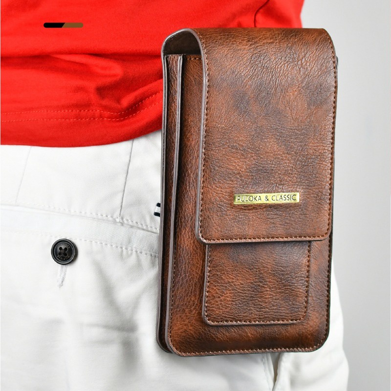 Boutique Bag กระเป๋าร้อยเข็มขัด แนวตั้ง ใส่โทรศัพท์ได้สองเครื่อง ทนทาน