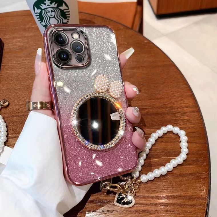 เคสโทรศัพท์สําหรับ iPhone 16 15 14 13 Pro Max Plus หรูหรากระจกนุ่มกันกระแทกฝาหลัง