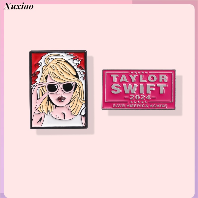 Taylor Swift 1989 เข็มกลัดเคลือบ สีชมพู สําหรับแฟนคลับ Taylor Swift