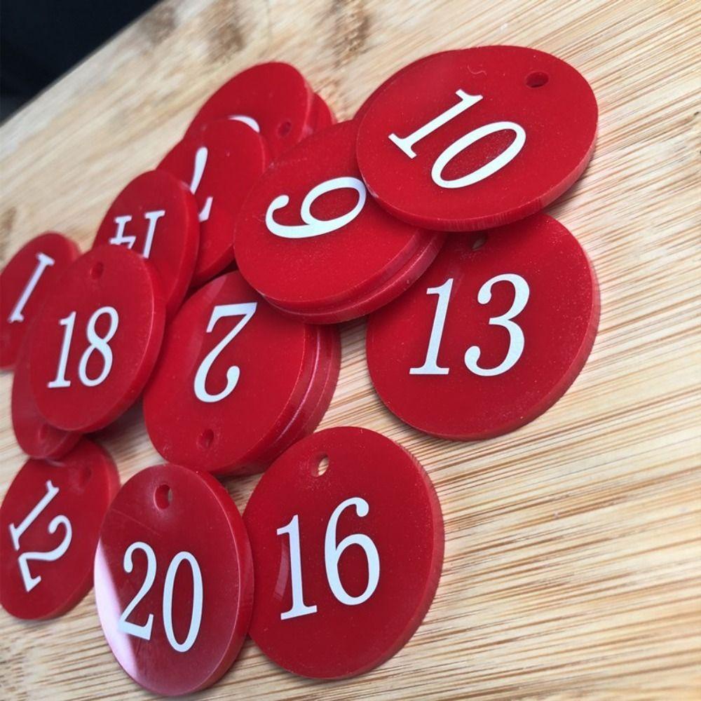 ดอกกุหลาบ 50ชิ้น ป้ายตัวเลขพลาสติก,เบอร์คิวร้านอาหารน้ําหนักเบาทนทาน,พลาสติกแฟมซี่บาง