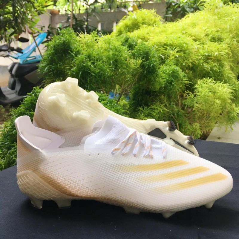 Adidas X Ghosted.1 White Gold FG รองเท้าฟุตบอล สันทนาการ