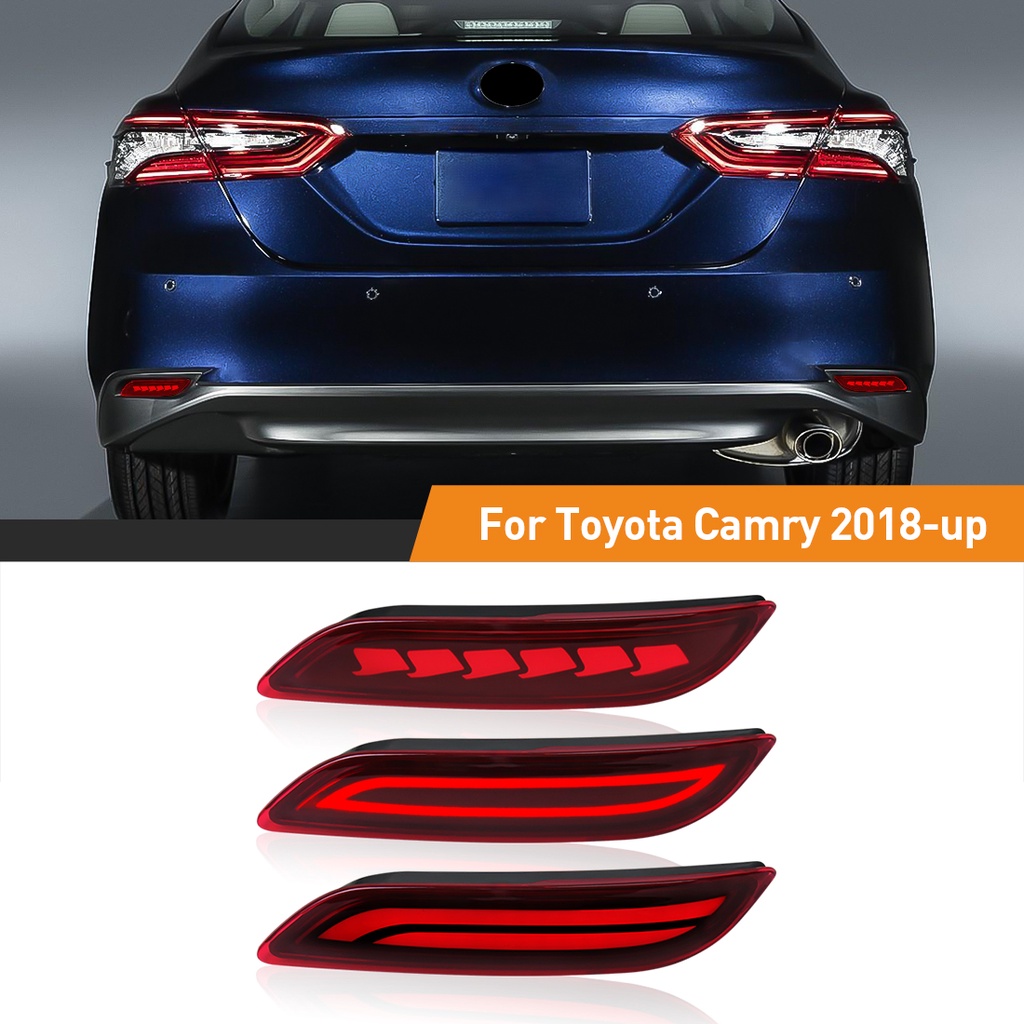 ไฟตัดหมอก ไฟท้าย ไฟเบรกไดนามิก LED 12V สําหรับ Toyota Camry 2018 2019 2020 2021 2022 2023 2024