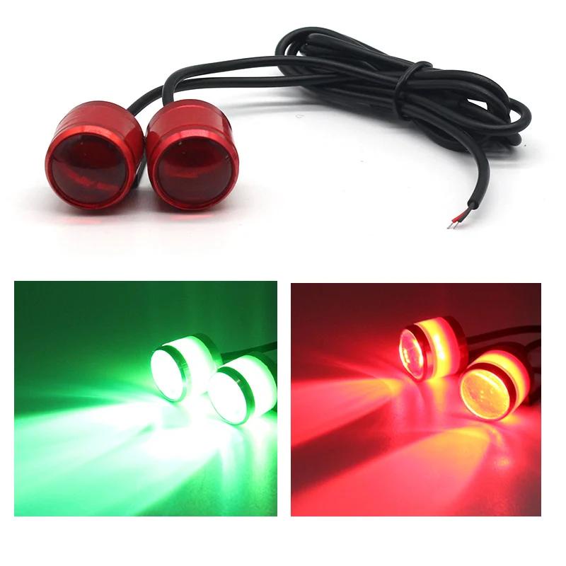 ไฟแฟลช LED 5W 2 ชิ้น พร้อมตัวยึด ไฟสปอตไลท์ LED DC12V สําหรับรถจักรยานยนต์