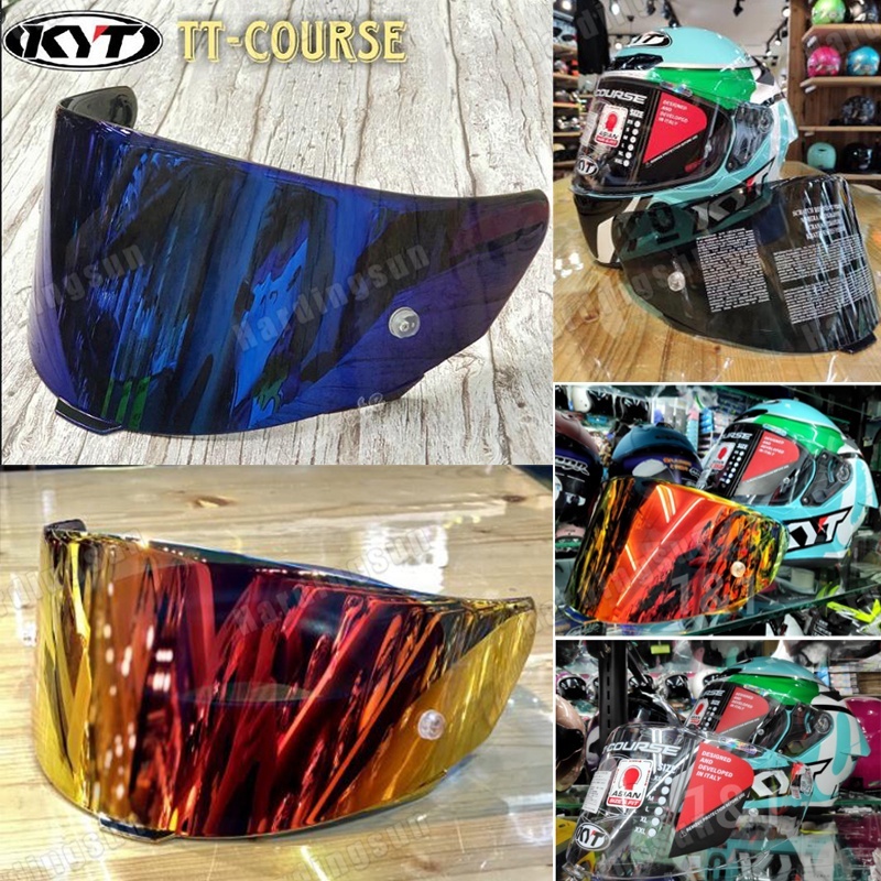 Kyt TT Course Visor เลนส์ KYT Visor เลนส์ Revo FIt สําหรับ KYT TT หลักสูตร KYT หมวกกันน็อค