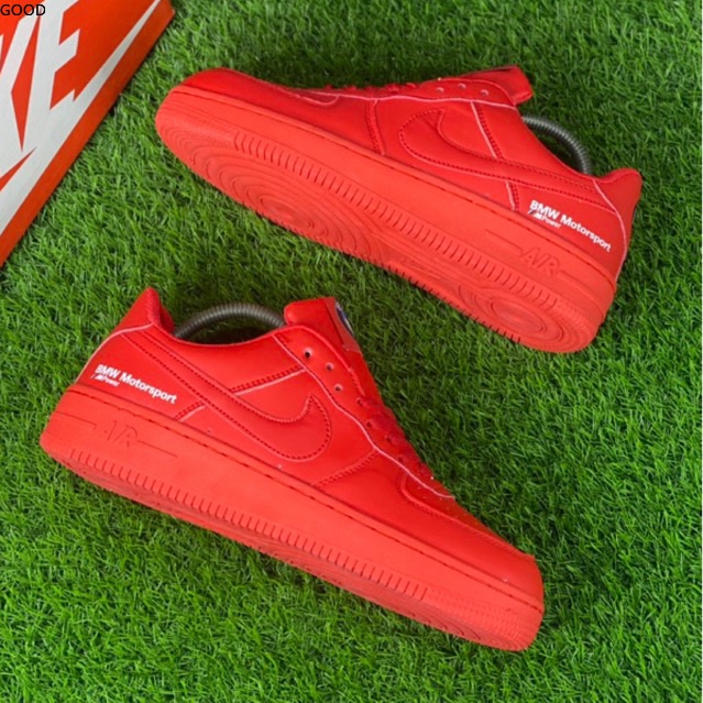 SAIZ 41 ~ 45Nike Air Force One X BMW Motorsports Light Red Men Sneakers Shoes แฟชั่น