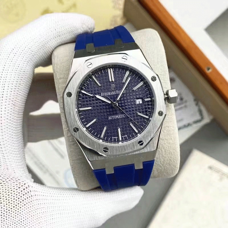 AP_Men คุณภาพสูง⌚ สายเหล็กนาฬิกาคู่ผู้หญิงหรูหรายางแบรนด์แฟชั่นธุรกิจนาฬิกาควอทซ์ Jam tangan lelaki Perempuan Wanita