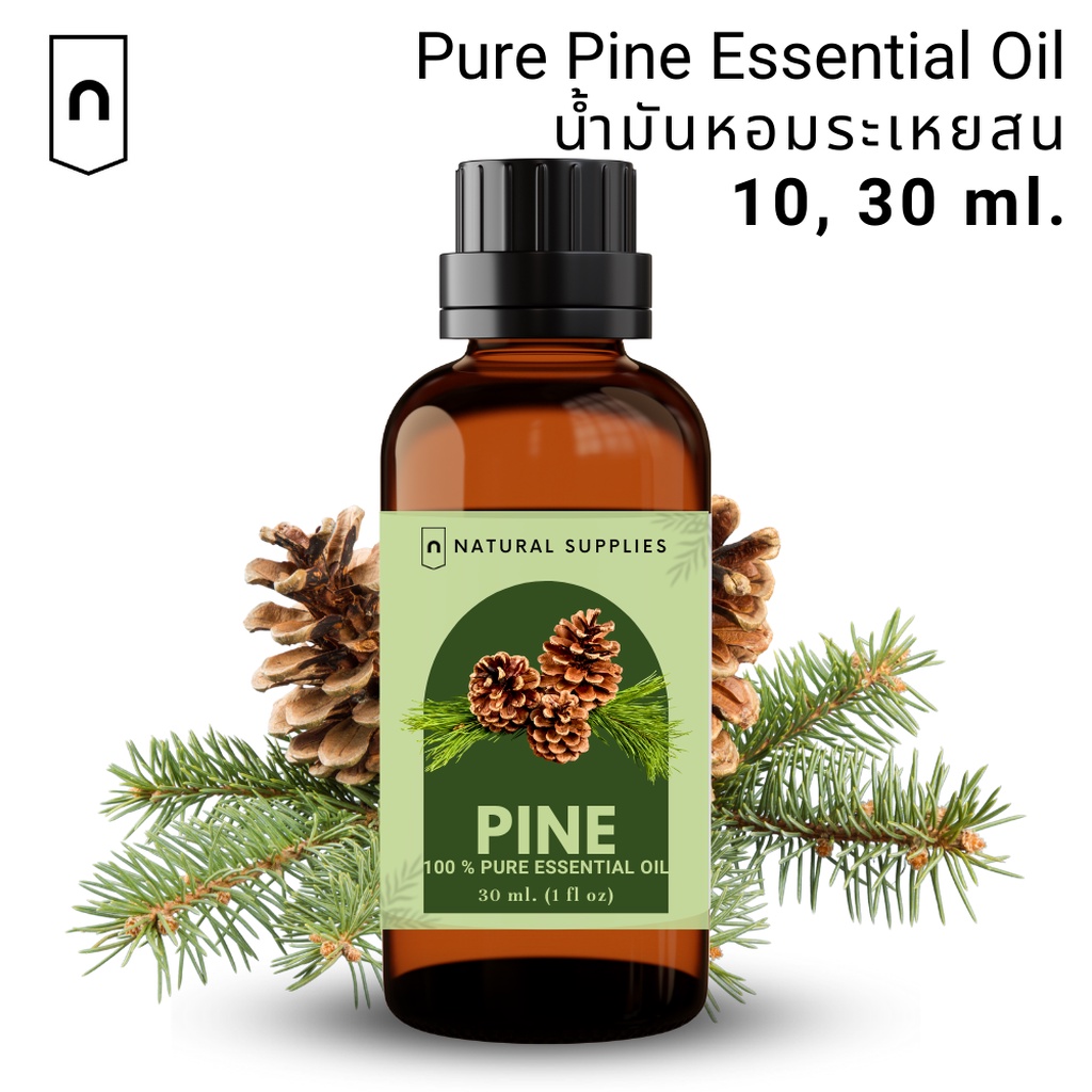 Pure Pine Essential oil น้ำมันหอมระเหย สน บริสุทธิ์ ขนาด 10, 30 ml. by Natural Supplies