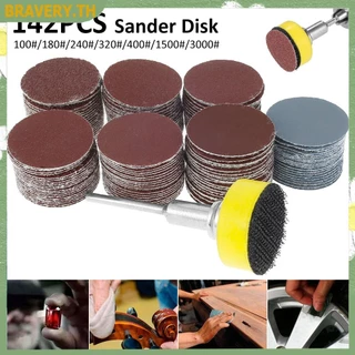 142pcs 1 นิ้วแผ่นขัดชุด 100/180/240/320/400/1500/3000 Grain Die เครื่องบด Quick เปลี่ยนแผ่นดิสก์ชุด SHOPCYC6551