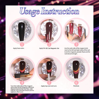 BORN PRETTY 9D Star Sky Cat Eyes Magnetic Nail Gel Polish Shine Glitter UV LED เคลือบเงาแต่งเล็บฐานสีดําต้องการ