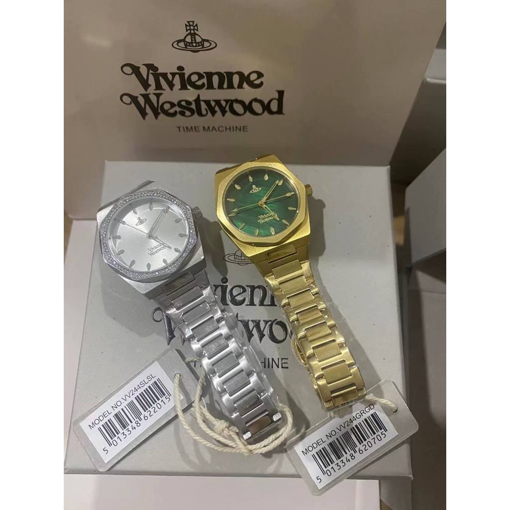 นาฬิกา Vivienne Westwood นาฬิกาข้อมือผู้หญิง นาฬิกาผู้หญิง แบรนด์เนม Brandname รุ่น VV244GRGD VV244SLSL VV244GDGR 34mm