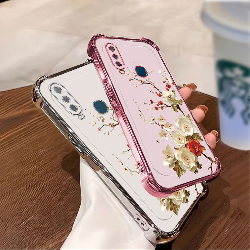 ปลอก VIVO Y11 Y12 Y15 Y17 Y19 1901 1902 1906 1916 U10 1915 เคสโทรศัพท์ 2025 ใหม่ซิลิโคนป้องกันสี่มุม SJMH
