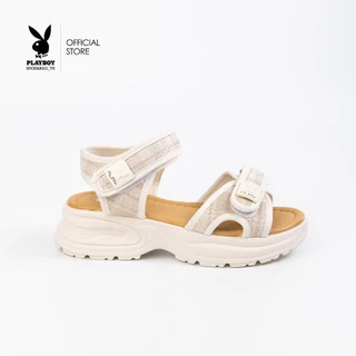 PLAYBOY รุ่น Glint Platform Sandals รองเท้าแตะรัดส้นผู้หญิง รหัส ST-HS254C144R ดีไซน์รัดส้น สีVanilla Cream