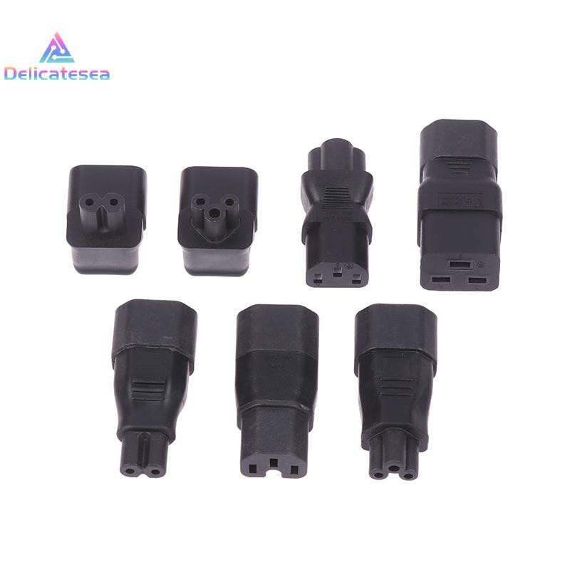 [Delicatesea] Ups PDU ชายหญิง EU US ปลั๊กไฟอะแดปเตอร์ซ็อกเก็ต Universal IEC320 C13 C14 ถึง C5 C6 C7 C8 C19 C20 C21 แปลงเชื่อมต่อใหม่
