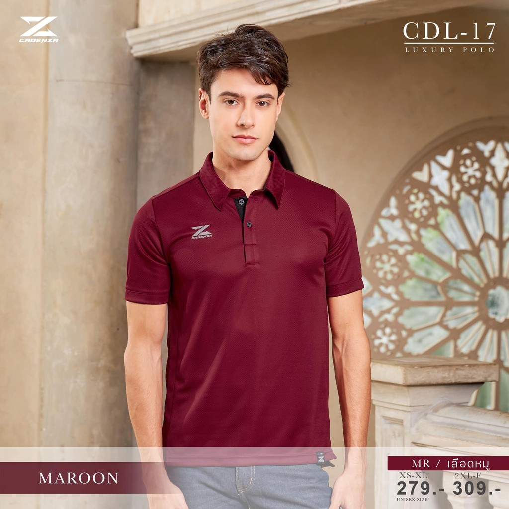 CADENZA เสื้อโปโลชายหญิง LUXURY POLO รหัส CDL-17 UNISEX แท้100% - รูปที่ 5