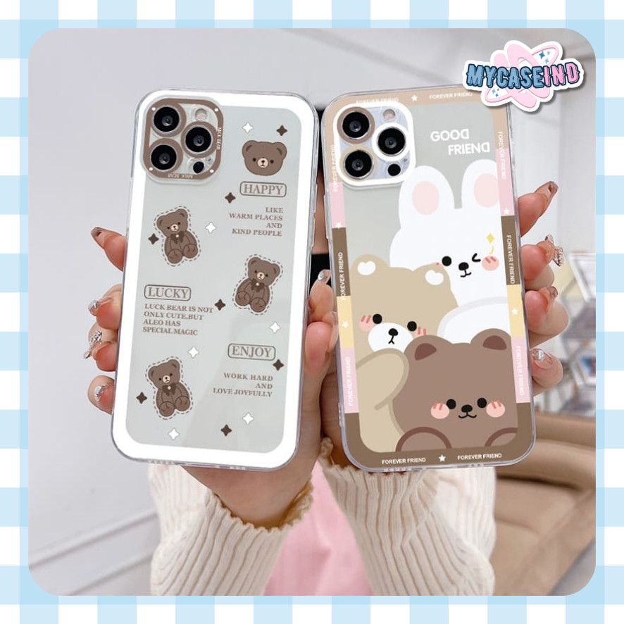 TEDDY ANGEL EYE PRINTING กรณี oppo reno realme 7 5g a17 8 7 4G a57 2022 a58 4G a15 a16 a16k a16e a1k