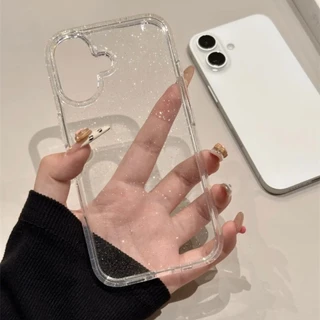 สีใส กากเพชร สำหรับ รุ่นไอโฟน 16e 17 17e 16/15/14/13/12/11 Pro,Max,Plus 6,7,8 Plus X XR XS MAX เคสโทรศัพท์ 006