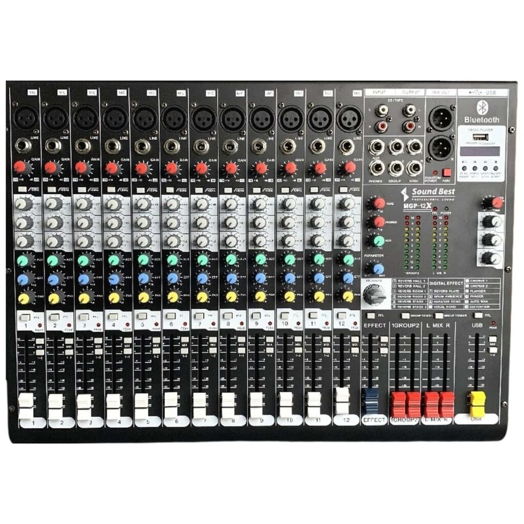 (ฟรีจัดส่ง) มิกเซอร์ SoundBest MGP-6X MGP-8X MGP-12X USB-Bluetooth เครื่องขยายเสียง sound best