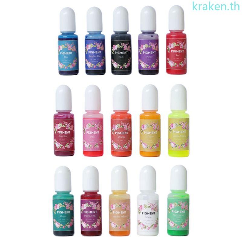 Kra 10x Colorant สําหรับ UV เรซิ่นสี DIY เรซิ่น Art เครื่องประดับทําเรซิ่น Pigment