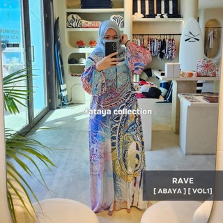 Fataya Collection RAVE Abaya Exclusive Paisley - Kain Silk Doff LD120cm