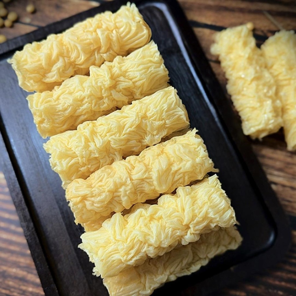 เต้าหู้ทอด ฟองเต้าหู้ม้วนทอด  ฟองเต้าหู้ทอดแห้งไม่อมน้ำมัน ( โปรซื้อเพิ่ม )