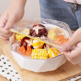 50/100/200/300 ชิ้นฝาครอบอาหารแบบใช้แล้วทิ้ง / ตู้เย็นยืดหยุ่นสดเก็บกระเป๋า / พลาสติกที่มีสีสัน Saran Wrap