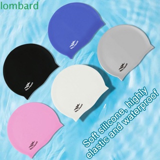 Lombard หมวกว่ายน้ํา สระว่ายน้ํา ที่ทนต่อการสึกหรอ ยืดหยุ่น กันน้ํา ที่มีสีสัน พลัสไซซ์ หมวกว่ายน้ํา หมวกอาบน้ํา