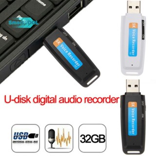 Utzn&gt; แฟลชไดรฟ์ดิจิทัล USB WAV พลาสติก ขนาดเล็ก แบบพกพา รองรับการ์ด TF ปากกาเสียง