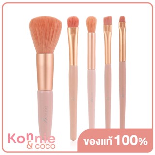 Ashley Peachy Brush Set 5 Items แอชลี่ย์ พีชชี่ บลัช เซท ชุดแปรงแต่งหน้าสีพีช 5 ชิ้น.