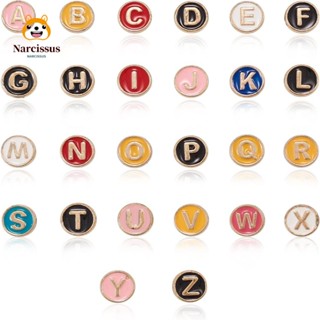 Narcissus ลูกปัดอัลลอย ลายตัวอักษร A-z 8 มม. 52 ชิ้น DIY