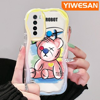 เคสโทรศัพท์มือถือแบบนิ่ม ใส กันกระแทก ลายการ์ตูนหมี สีชมพูน่ารัก สําหรับ Xiaomi Redmi Note 8 Note 8T Note 9