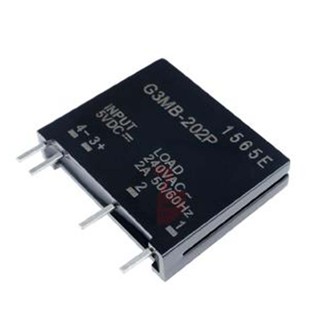 โมดูลรีเลย์โซลิดสเตท DC 5V 12V 24V G3MB-202P PCB เมาท์ SIP SSR AC 240V 2A ตัวต้านทานวงจรสนุบเบอร์ DC-AC
