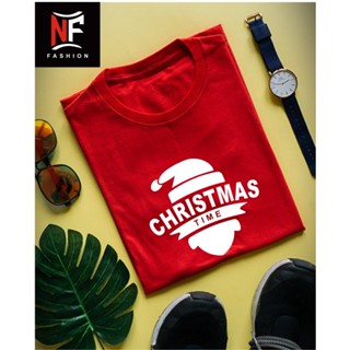 (ซื้อ 10 โบนัส 1 เสื้อยืด ลาย Tiedye) เสื้อยืด ลาย NF CHRISTMAS TIME CRISTMASS VIBES CHRISTMAS TREE INISEX สําหรับผู้ชาย และผู้หญิง