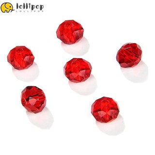 Lollipo1 ลูกปัดแก้วคริสตัล สีแดง 8 มม. สําหรับทําเครื่องประดับ สร้อยข้อมือ DIY 330 ชิ้น