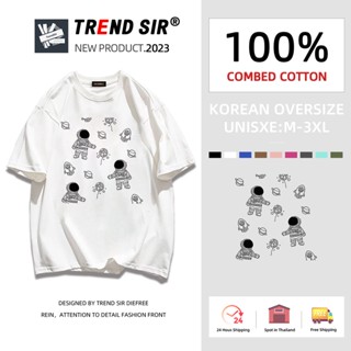 TrendSir🔥มาใหม่ ลายเยอะ🔥 เสื้อยืดไซส์ใหญ่🥇 สีสันสดใส🛒 เสื้อน่ารักสไตล์เกาหลี 7สี M-3XL